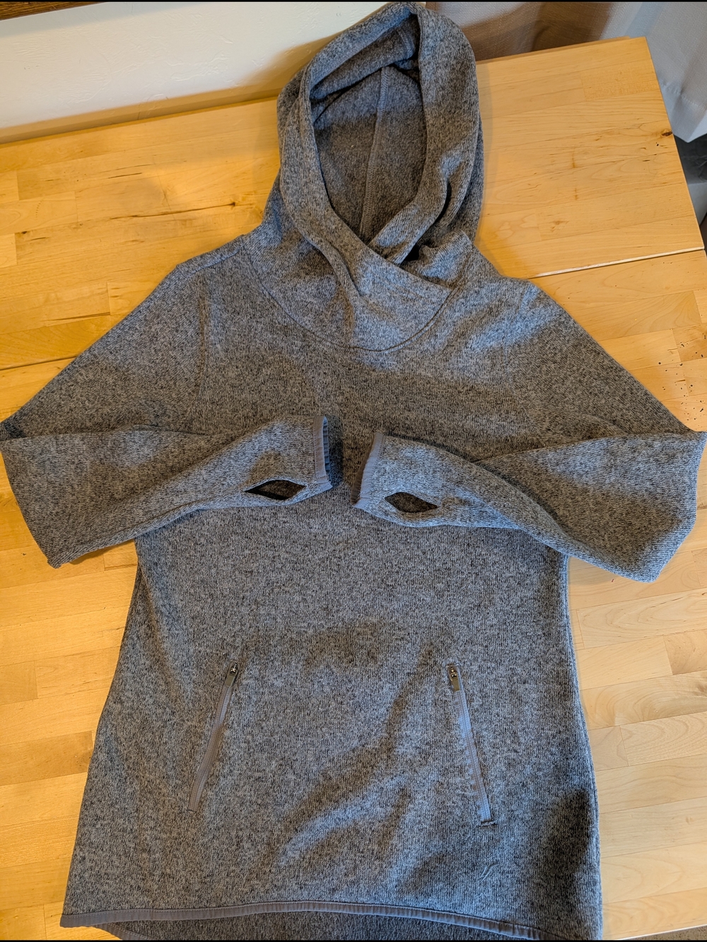 Old Navy Gray Hooded Pullover with Zip Pockets - Picture 1 of 10